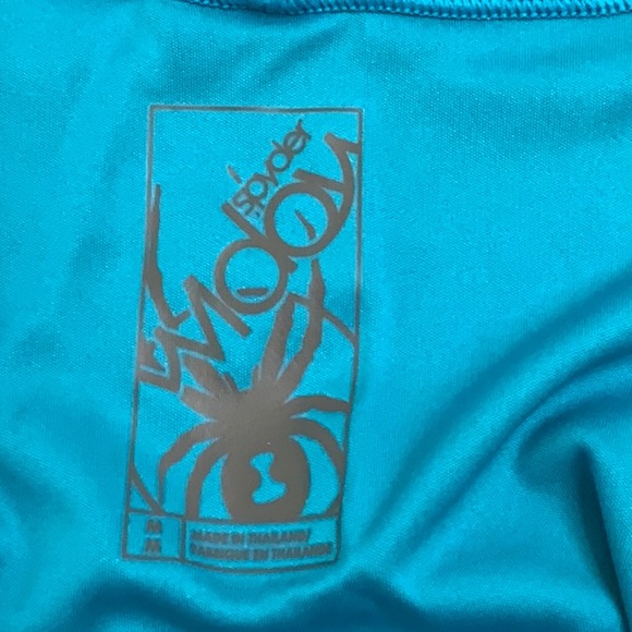 Spyder CYCLING 3/4 SLV TOP - Turq/Grey - Picture 15 of 15